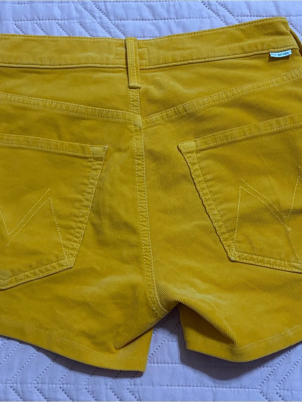 MOTHER Shorts in Mustard